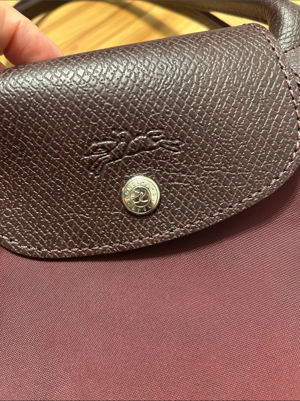 Longchamp Le Pliage Burgundy Medium Tote - Picture 2 of 7